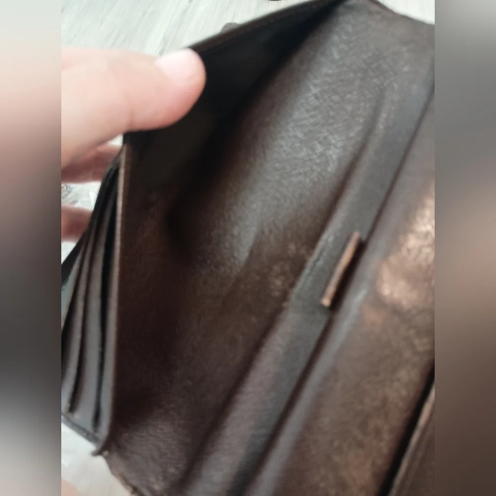 Checkered Brown and Black Wallet